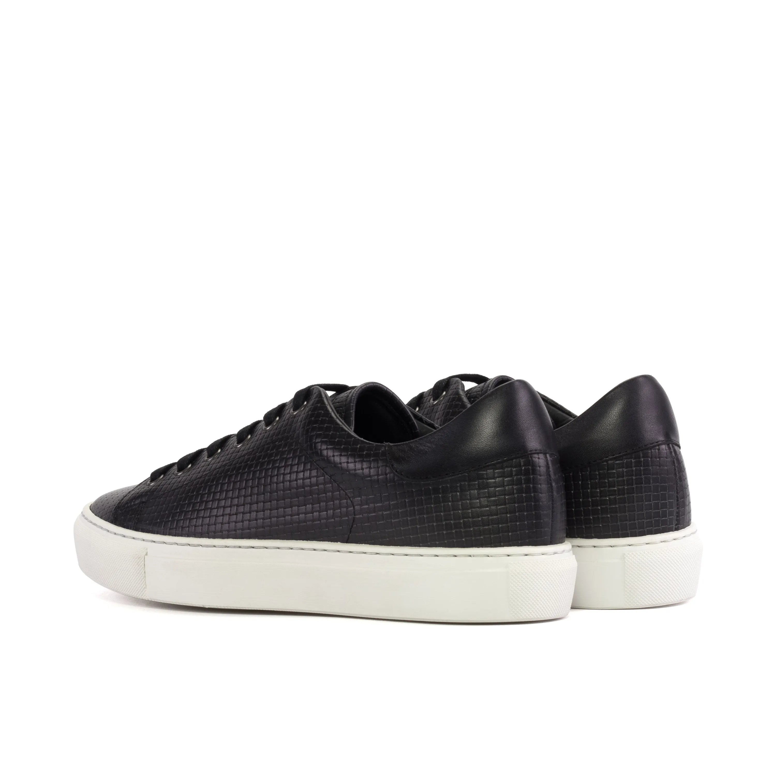 Black Corsa Trainer Sneaker with white soles