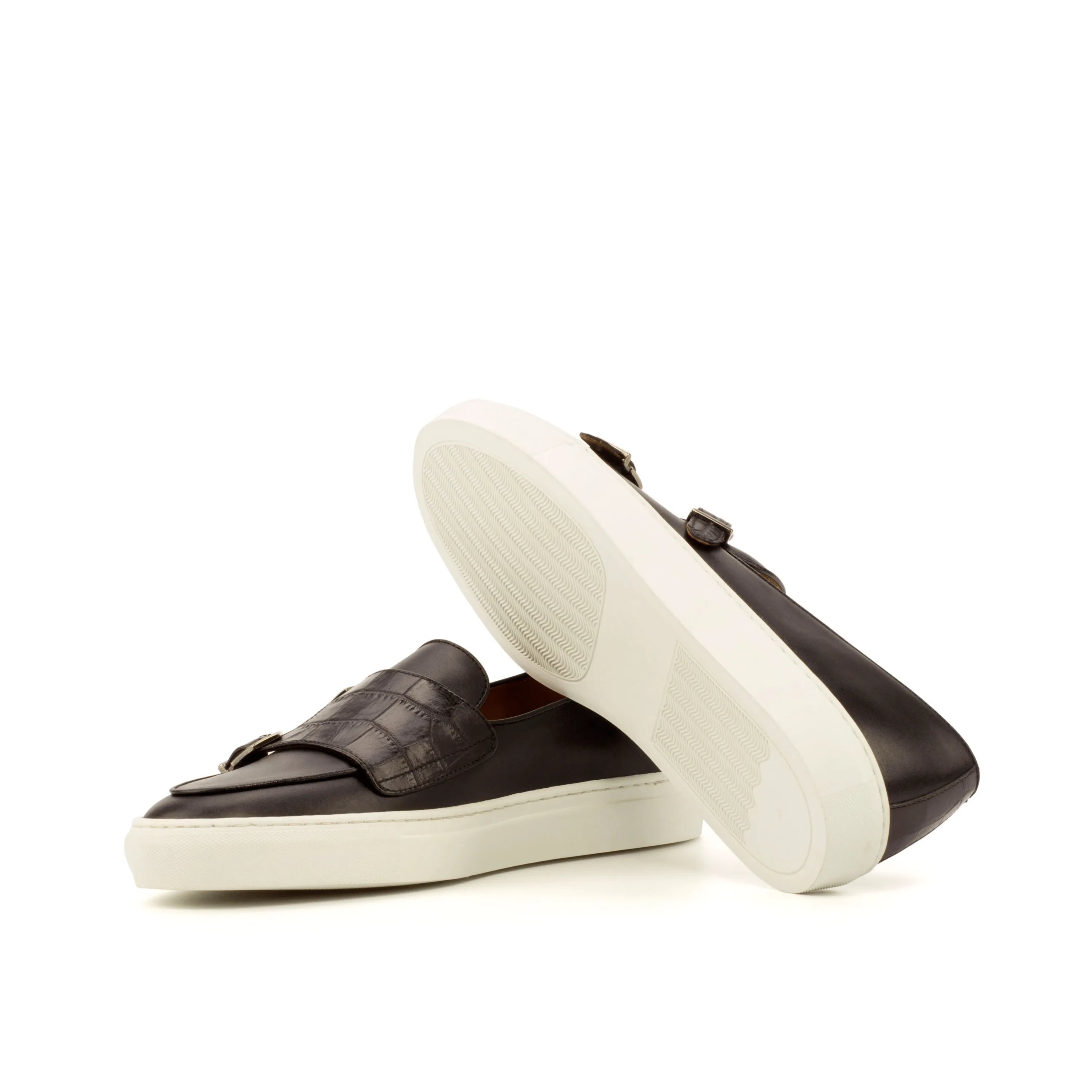 Brown leather Don monk sneaker II monk strap sneakers