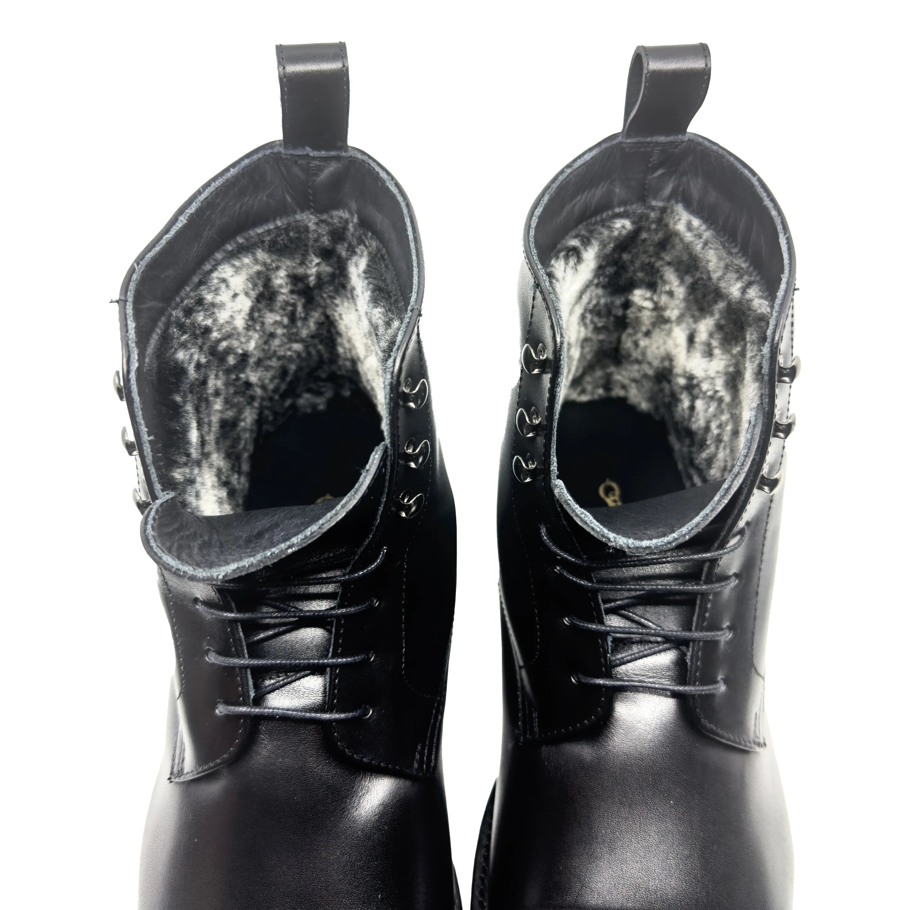 Black FP Jumper Boots II leather lace-up boots, fast lane style