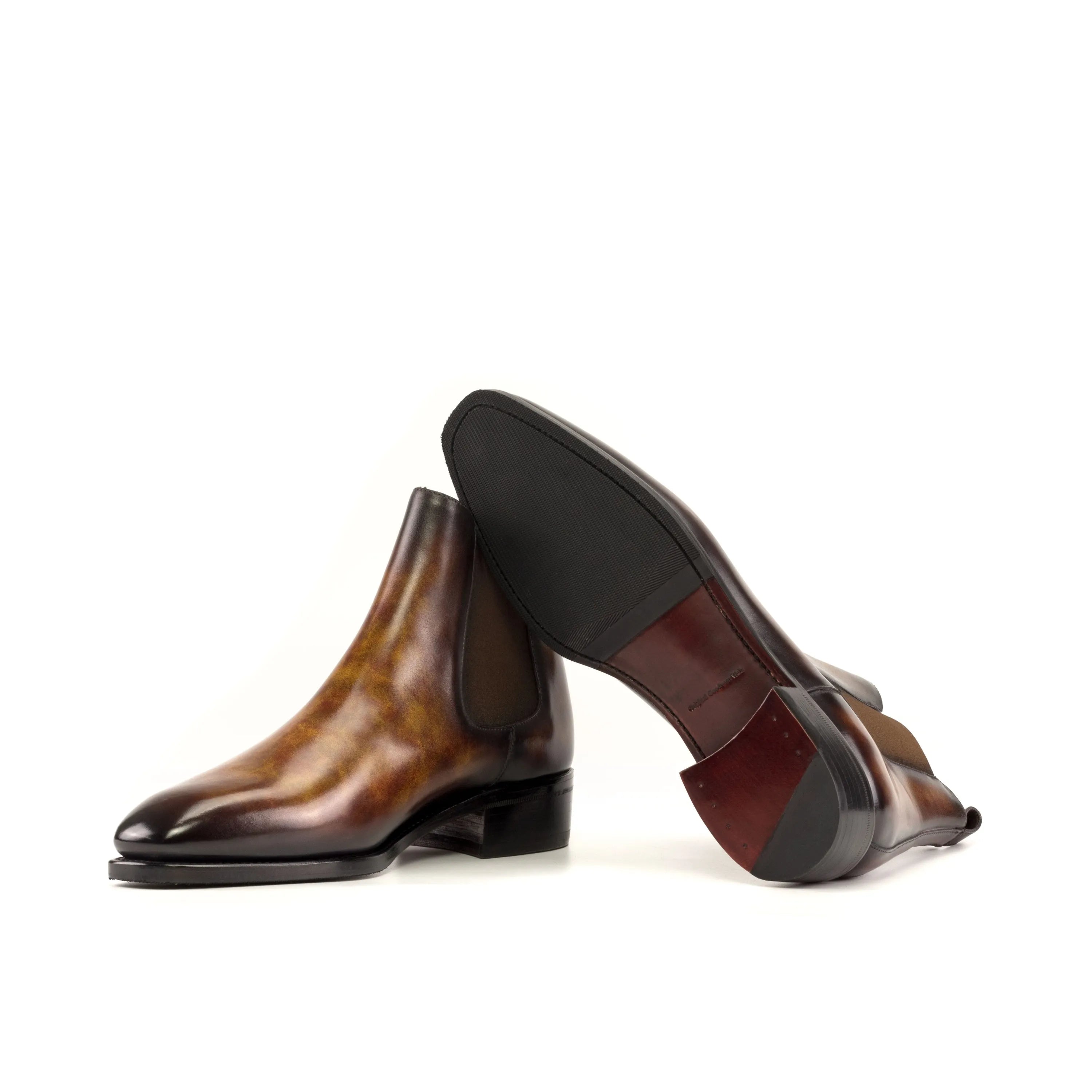 Francesco Patina Chelsea Boots II in brown leather