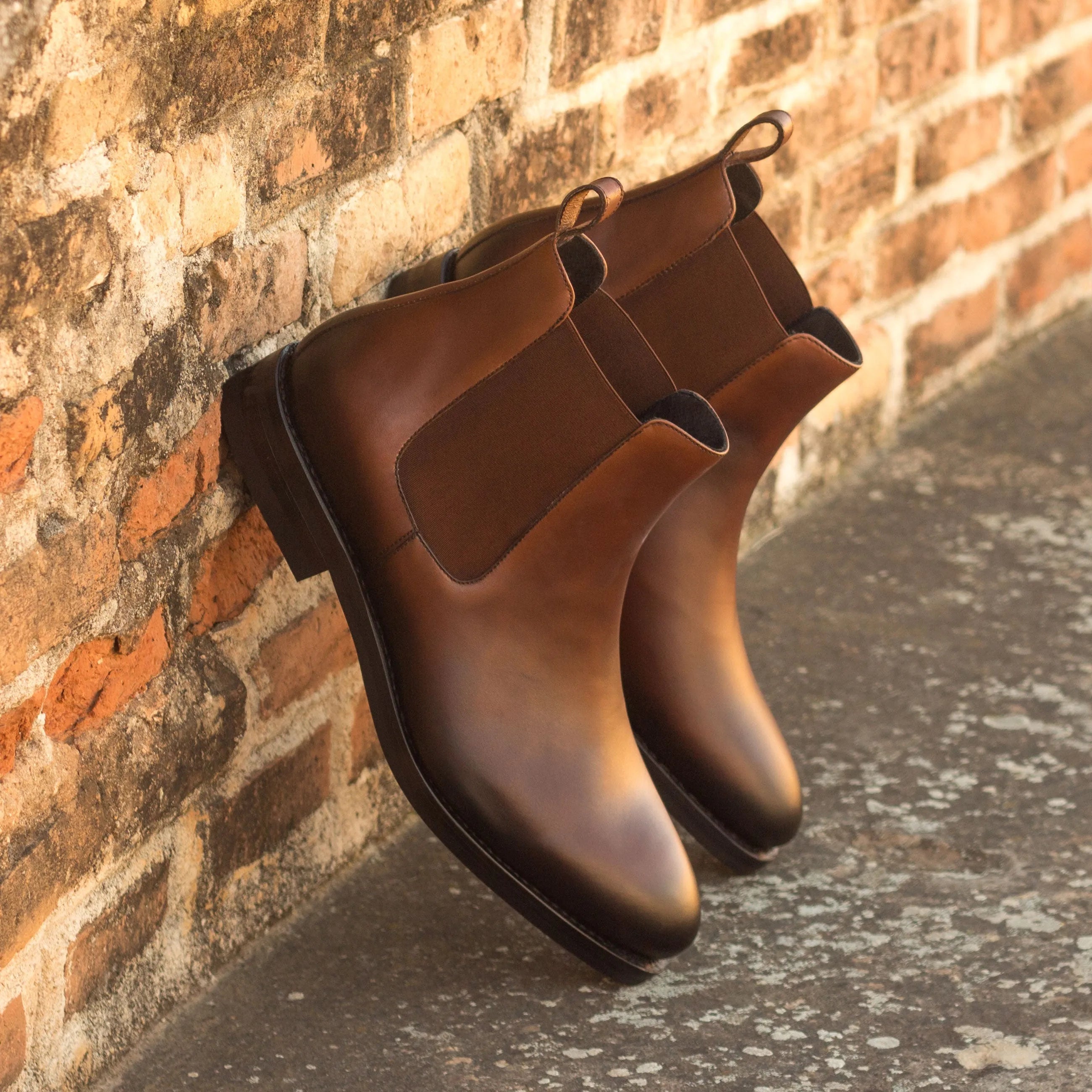 Pair of brown leather Gall Chelsea Boots II