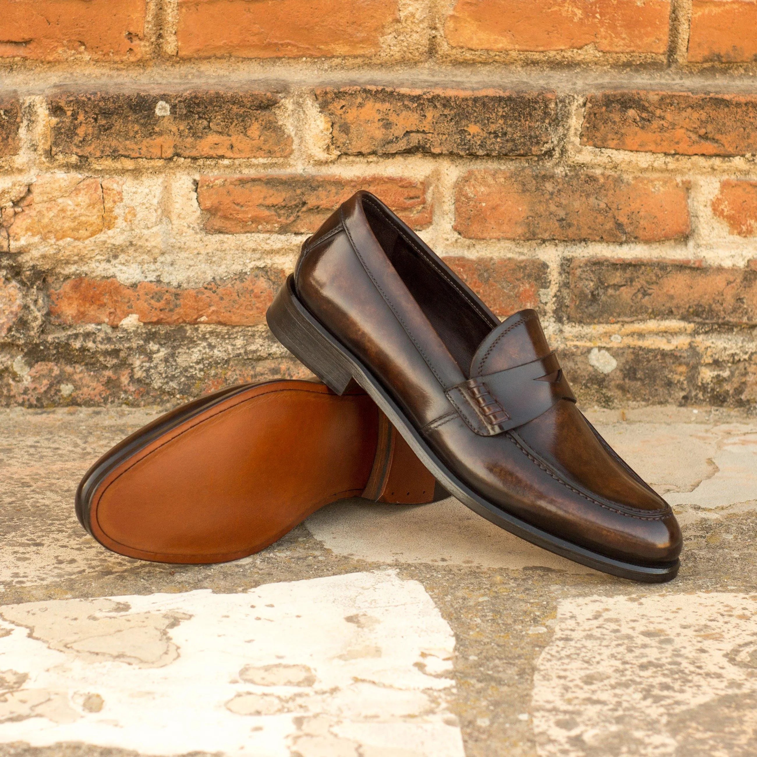 Brown Indi Ladies Patina Loafers II penny loafers