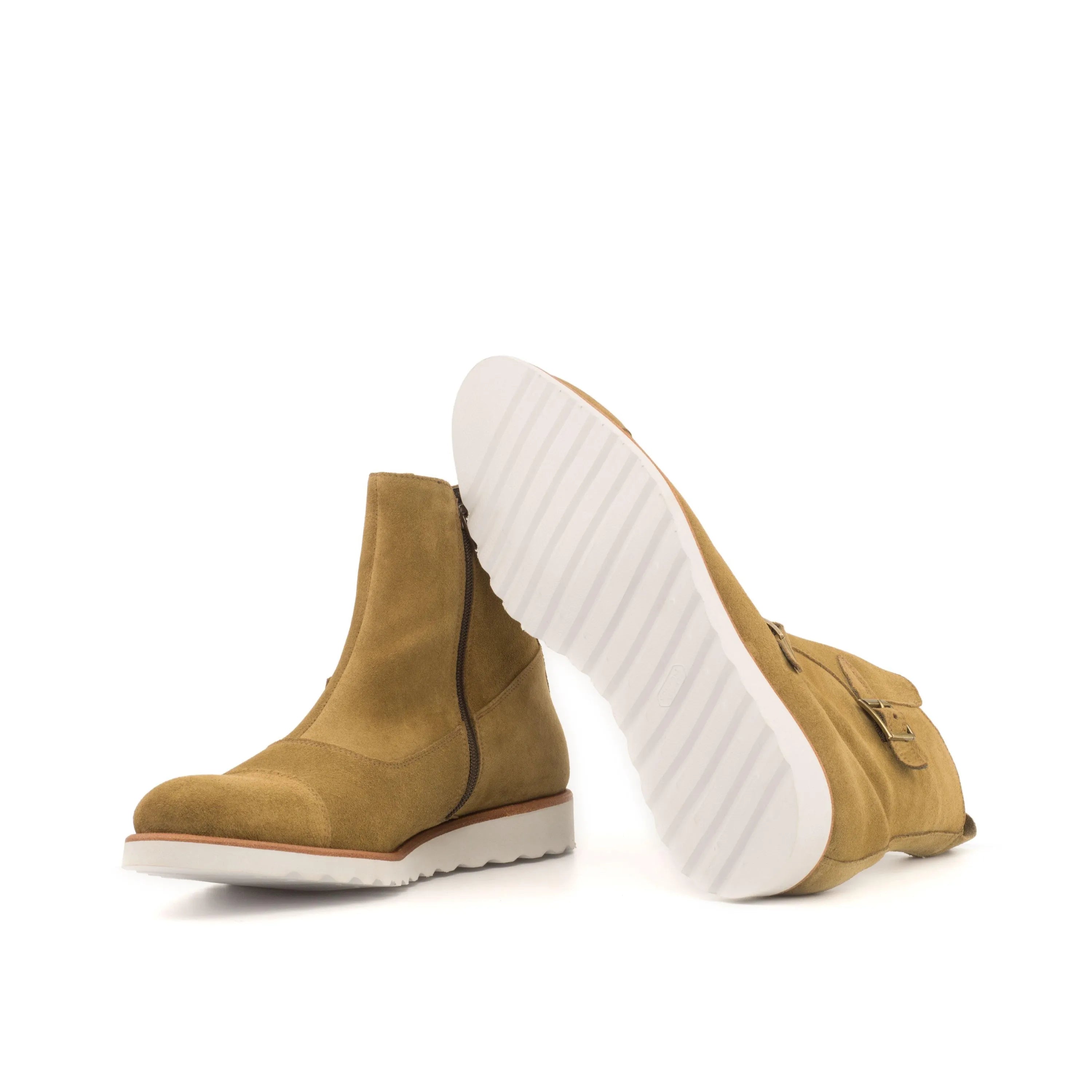 Tan suede ankle Luta Octavian Boots II back view