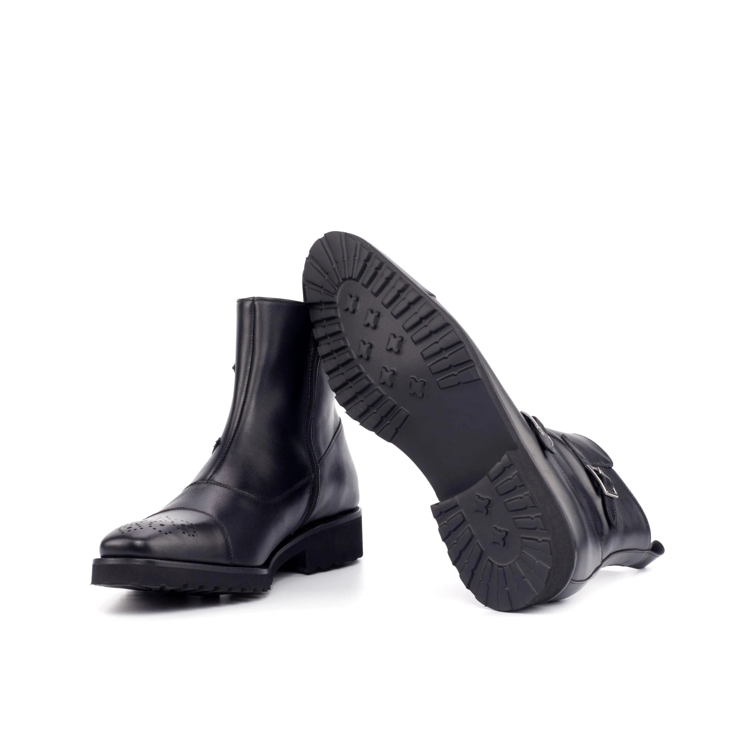 Black Tulum Octavian Boots II leather ankle boots