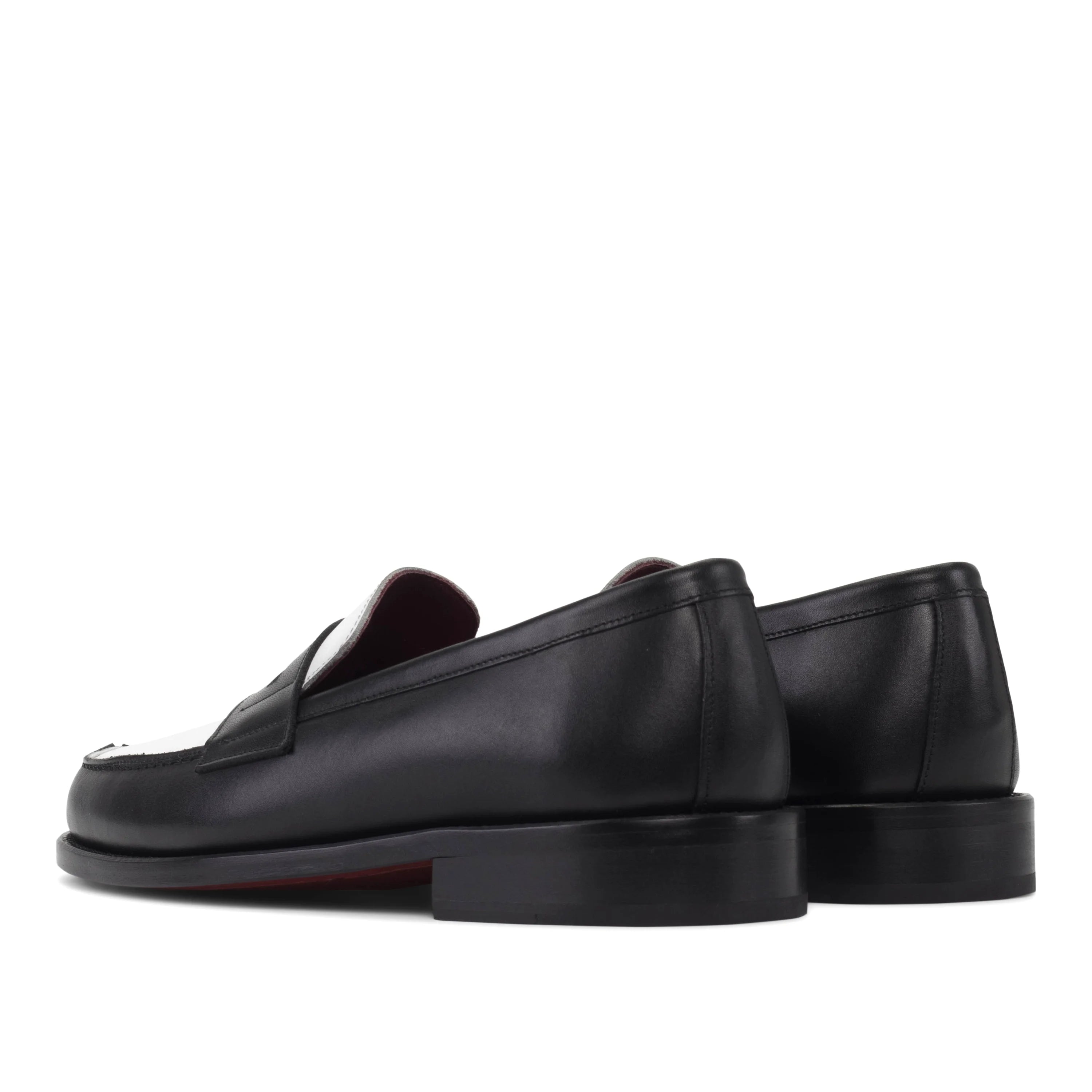 WednesdayOne penny loafers in luxe Italian calf leather with white toe cap