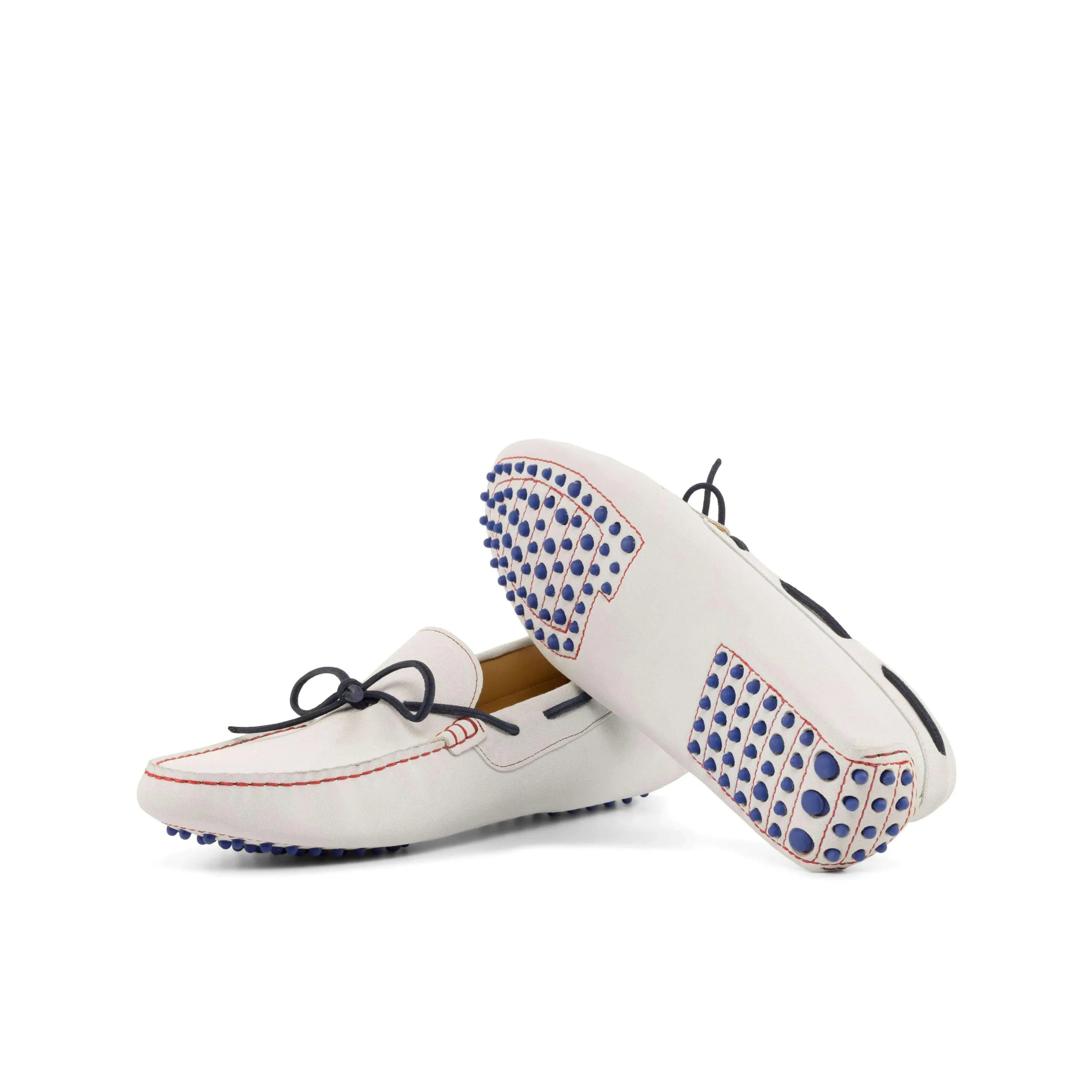 White leather 1989 Driver shoes, comfortable driving style for cart
