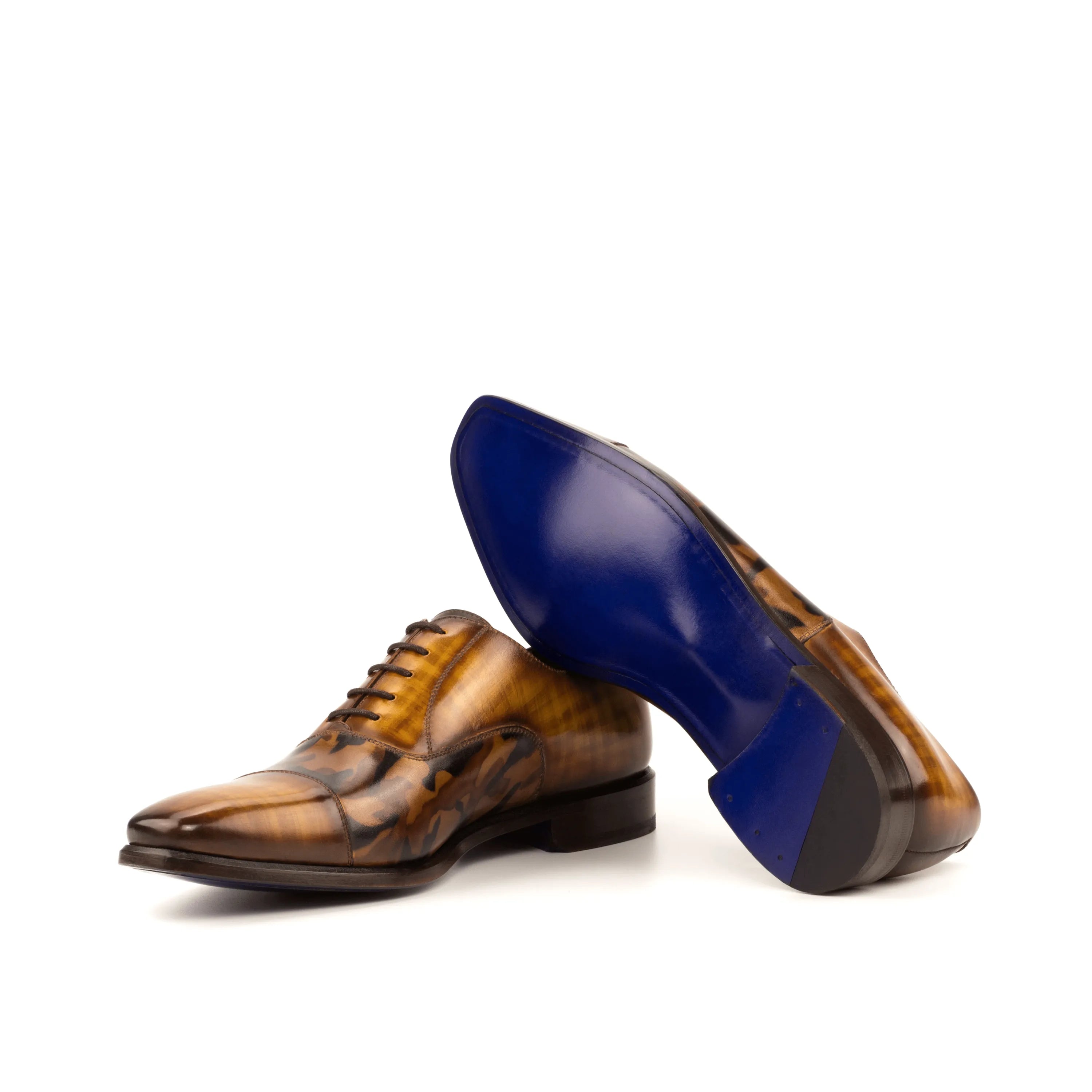 Agent Oxford patina shoes II brown leather dress shoes