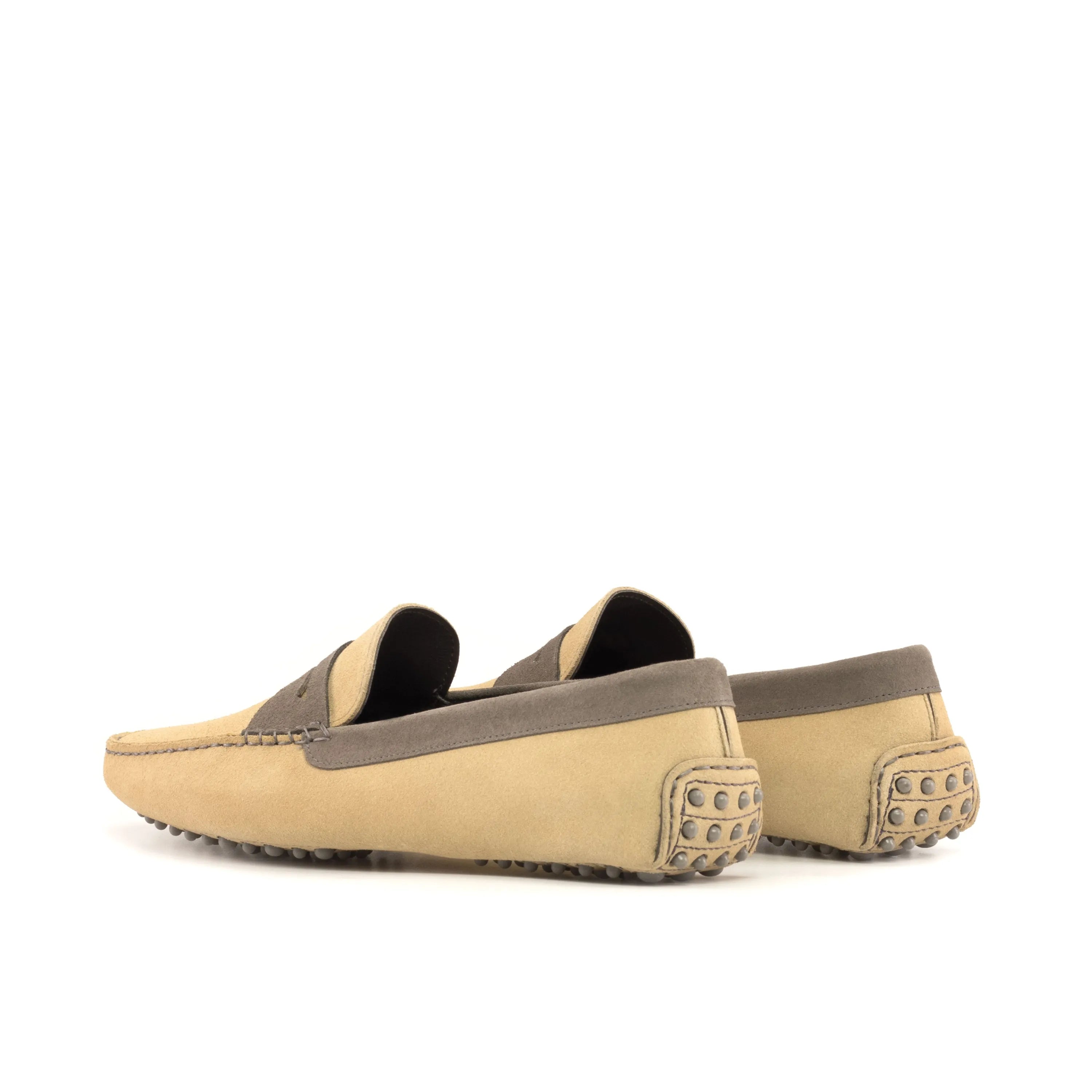 Anthony Driver tan leather driving loafers, luxury bespoke shoes for men