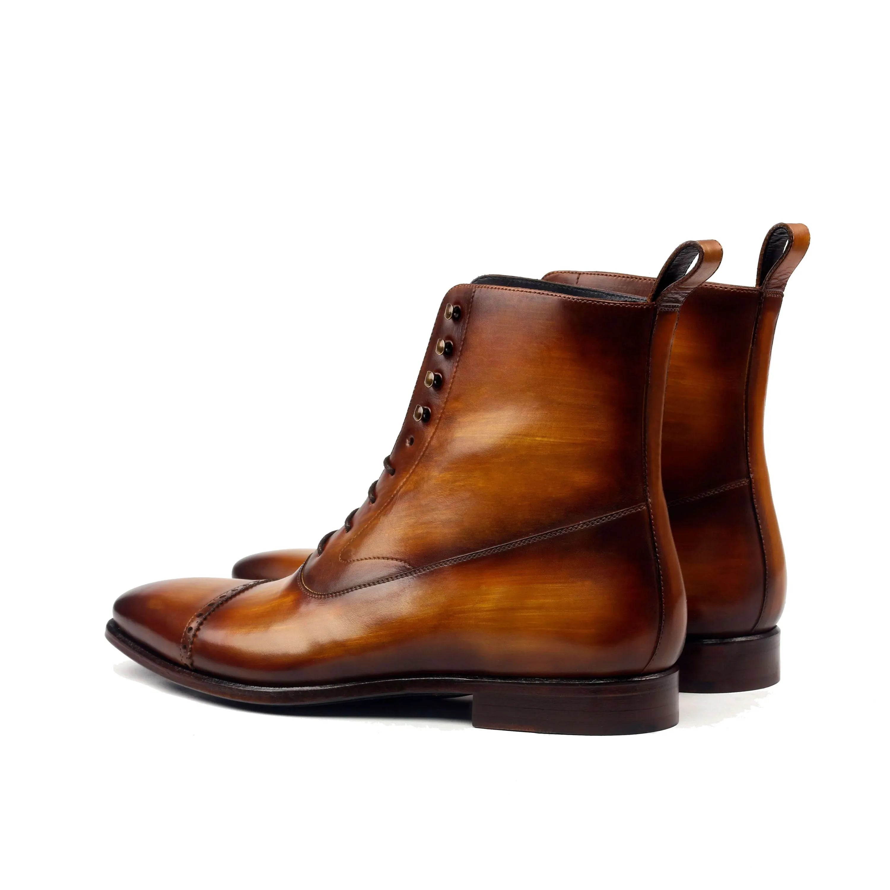 Chalky W Balmoral brown leather lace-up boots for men