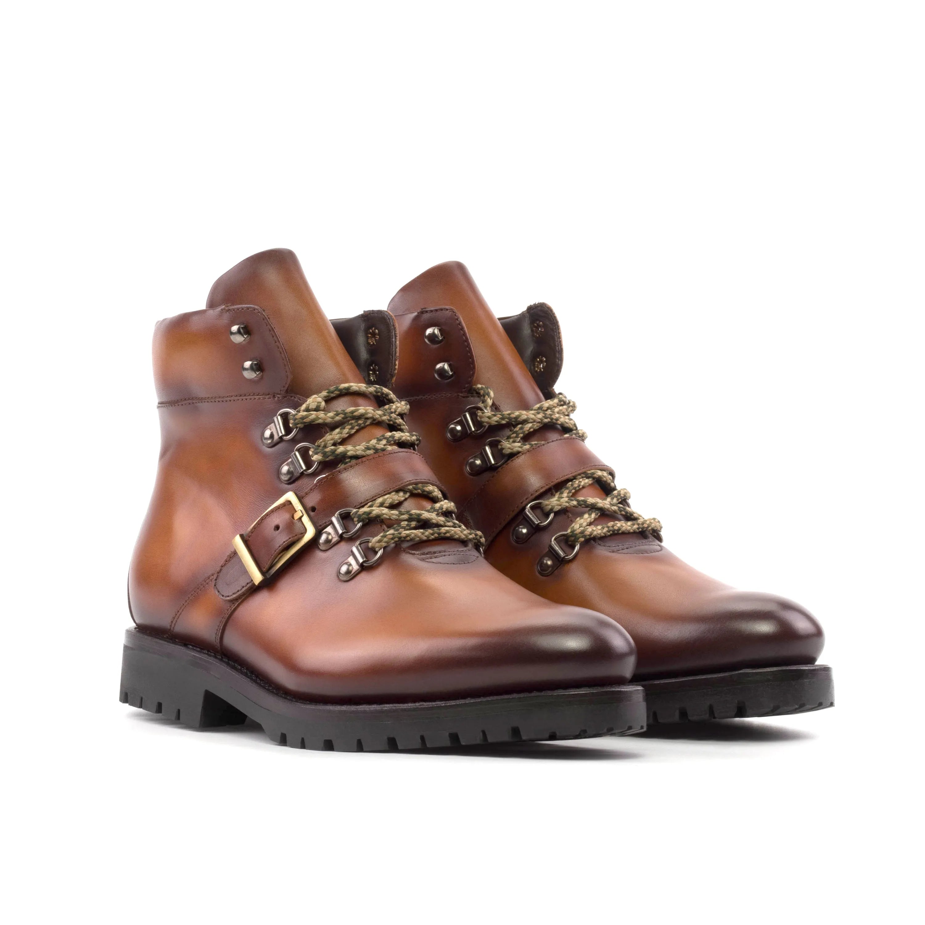 Brown Flare Hiking Boots in durable leather for fast lane trails