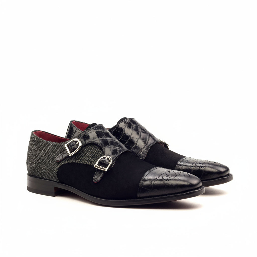 Gent Double Monk mens double monk strap shoes pair