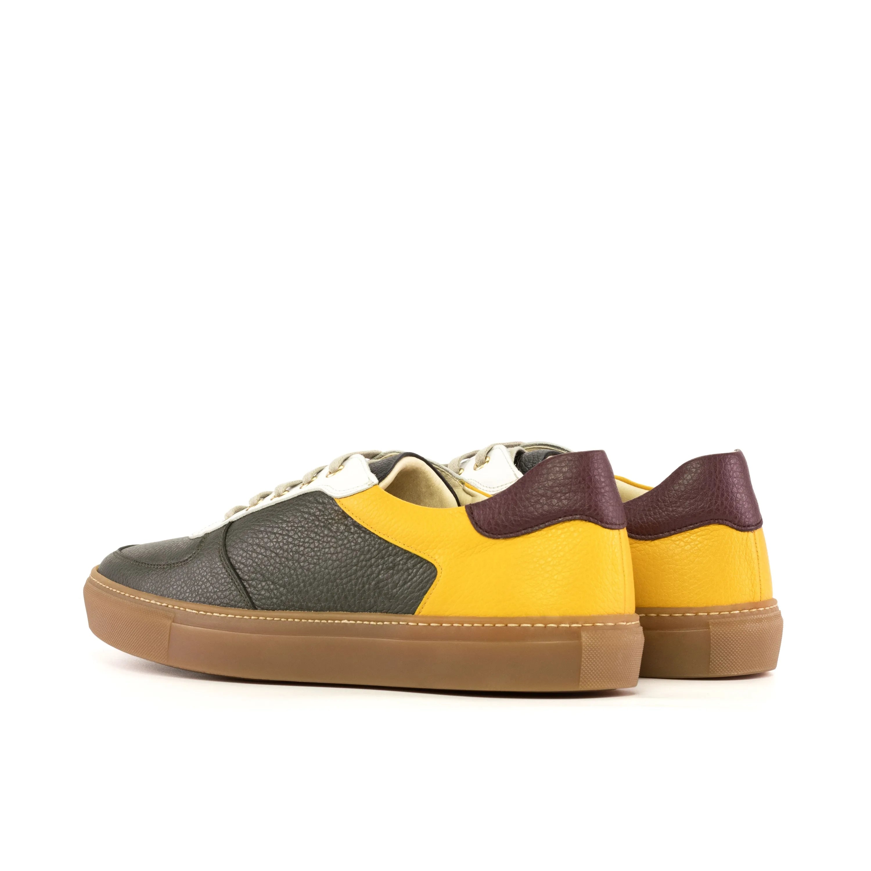 Colorful grain calf leather MuhammadAli Trainer Sneaker II cupsole trainer