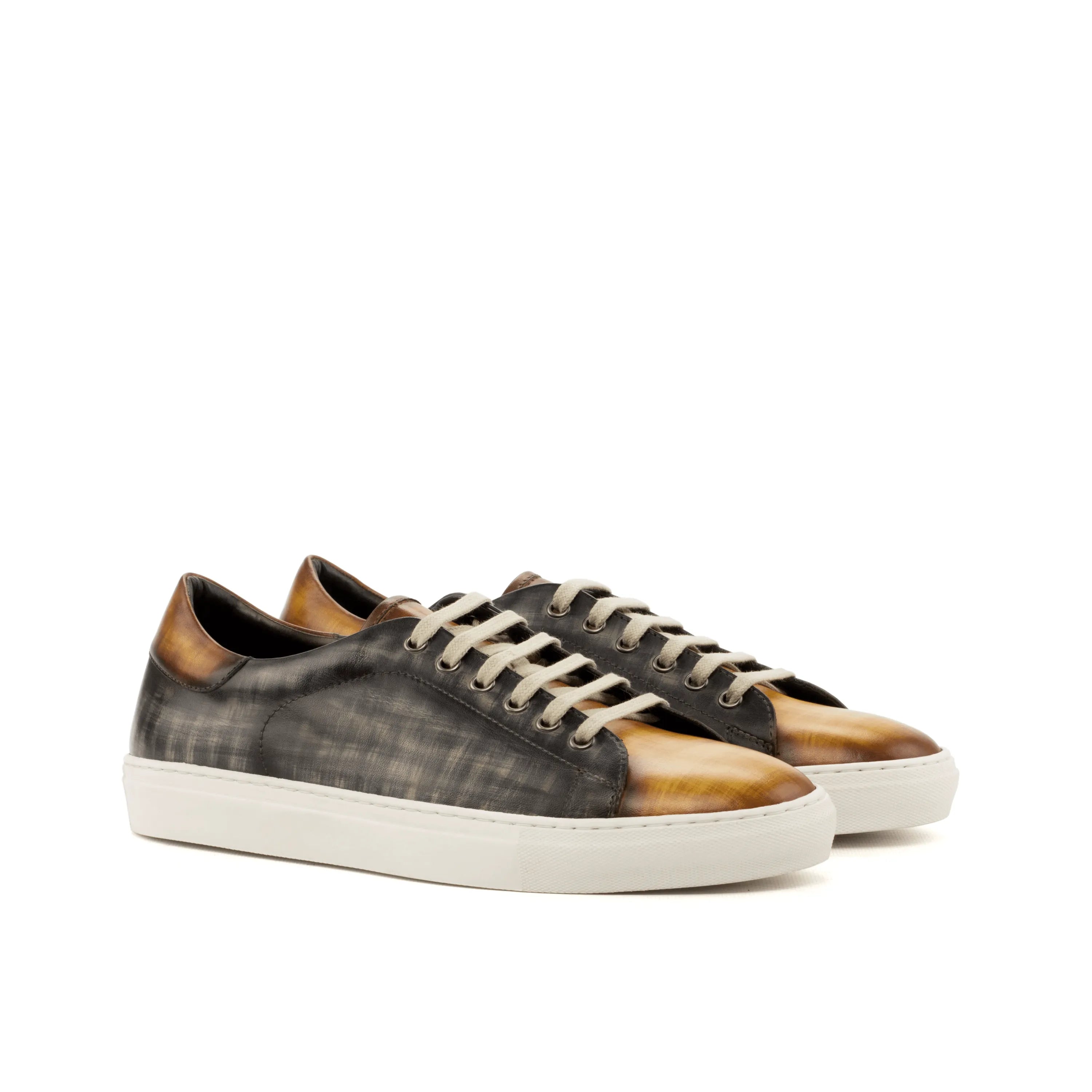 Tameo Trainer Patina Sneaker II two-tone leather back view