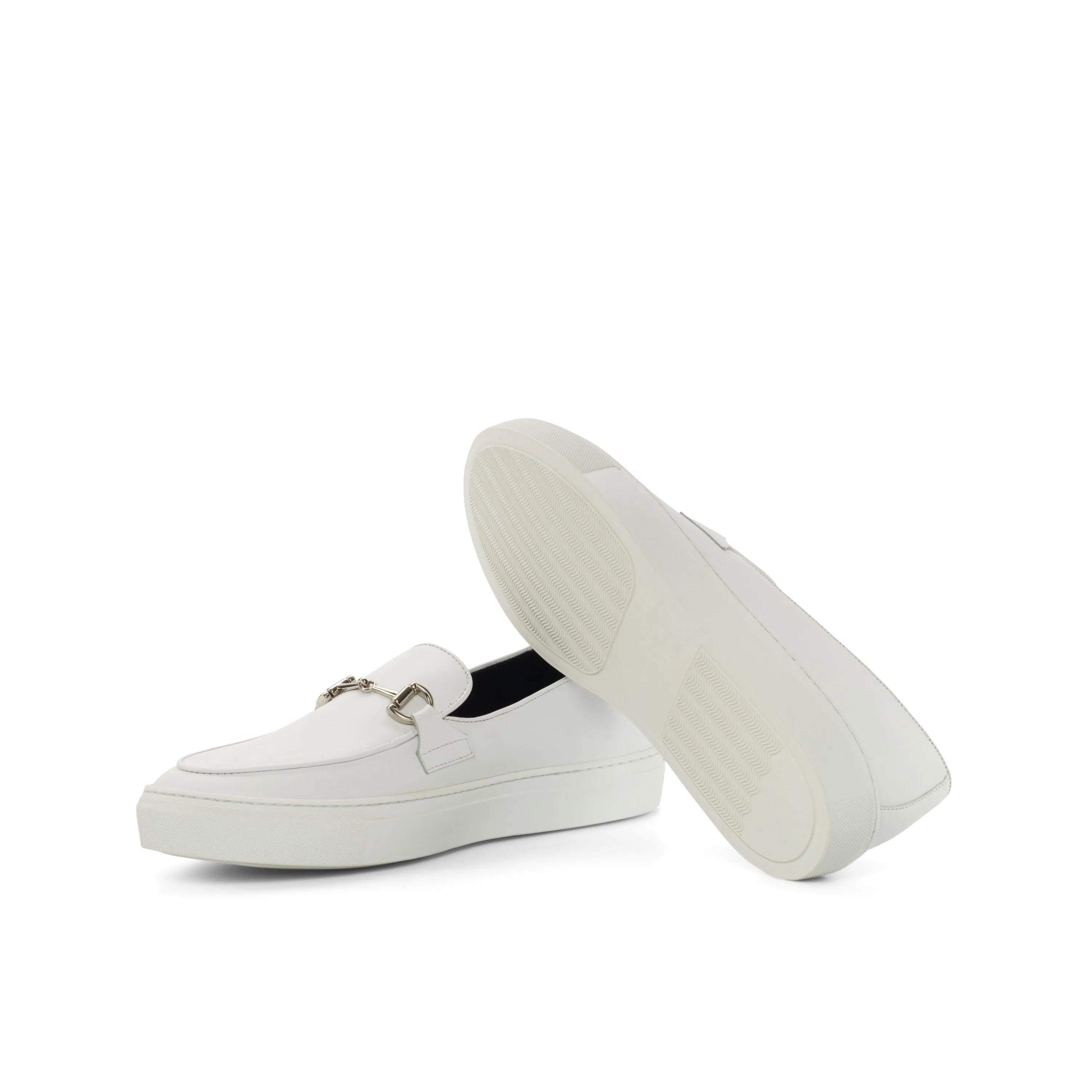 White Tony Belgian sneaker II leather loafers