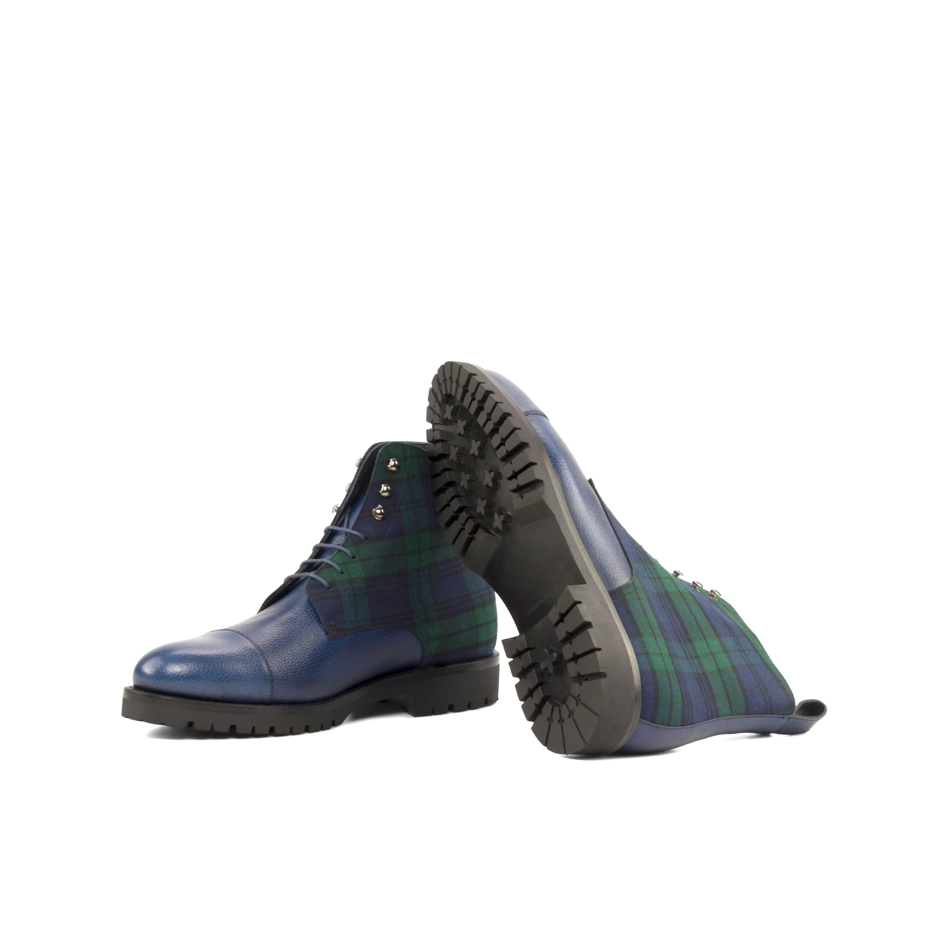 Blue and green plaid Willy Jumper Boots II
